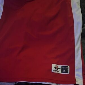 All-Sport Men’s Red Basketball Jersey with White Side Panels